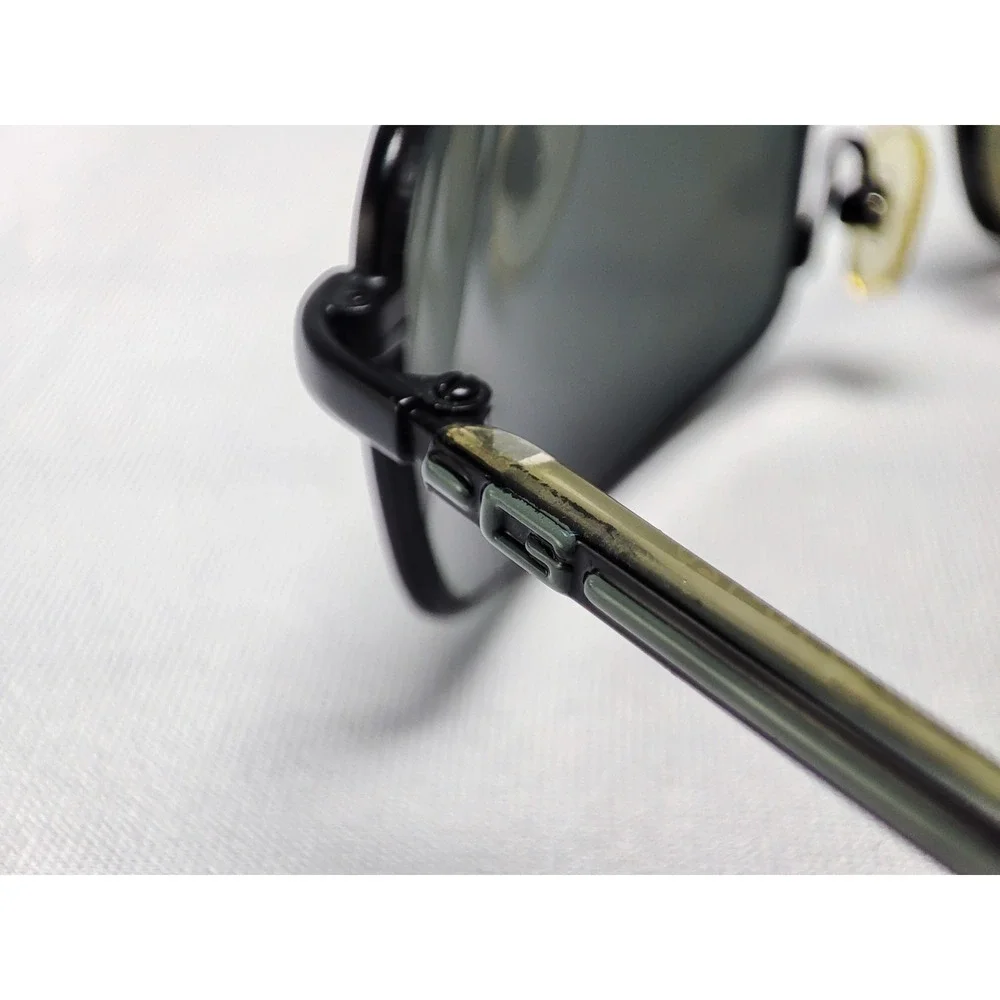 Guess GU 6156 BLK-3 Black Metal Rectangle Sunglasses 57-18-125